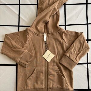 Babysprouts Toddler Zip Hoodie in Mushroom - Unisex